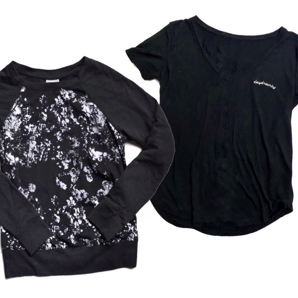 PacSun Graphic Tee + Converse Sweatshirt bundle